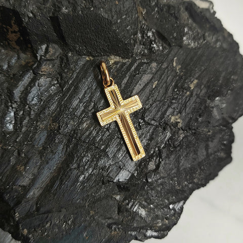 Ray Cross Gold Plated Pendant