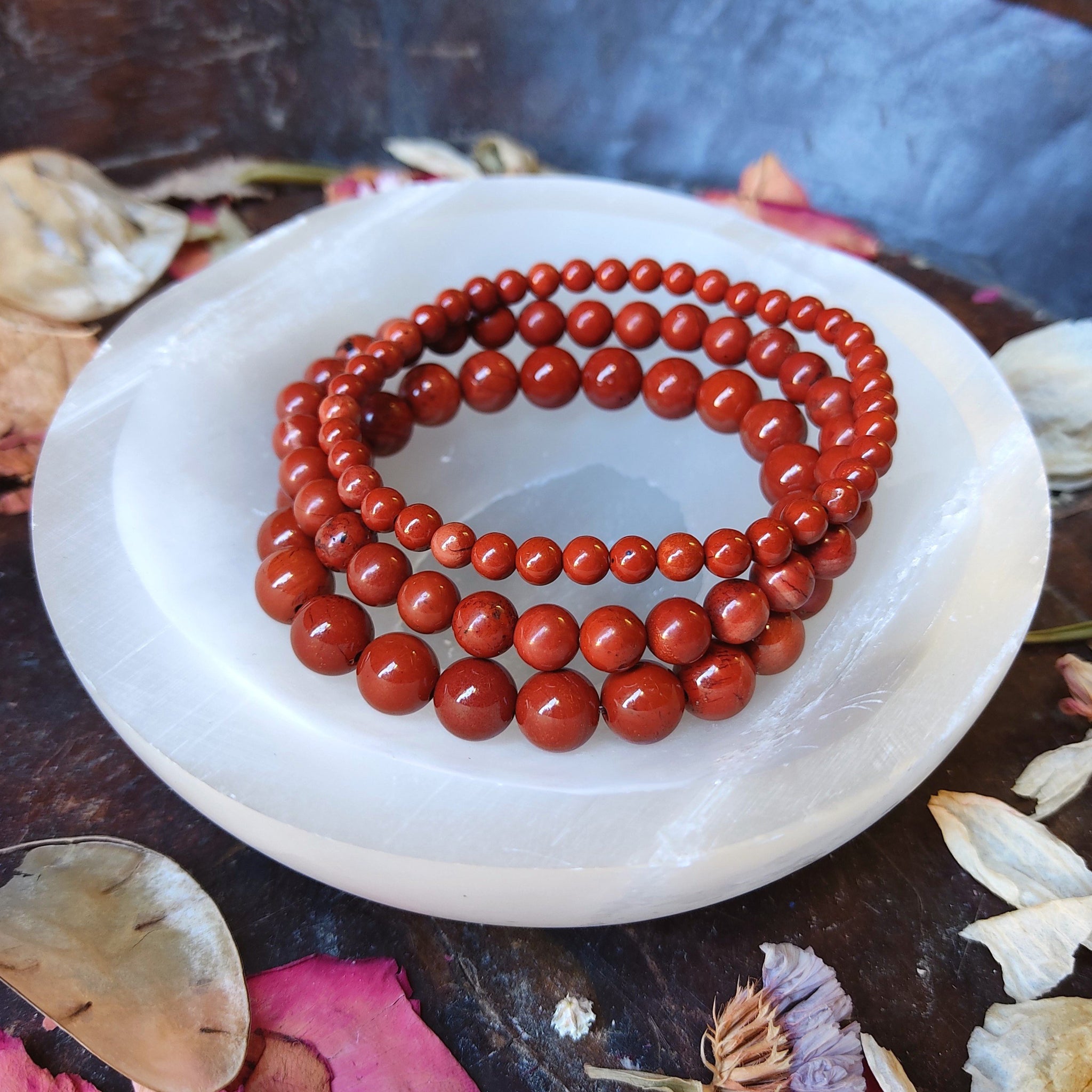 Red Jasper beads bracelet