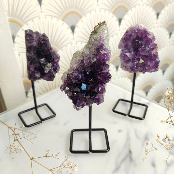 Mounted Amethyst Clusters