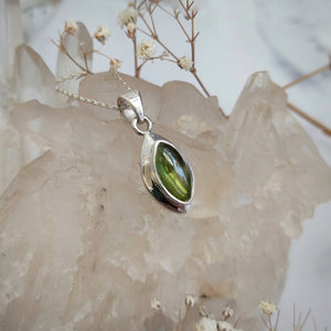 Marquise Peridot Sterling Silver pendant