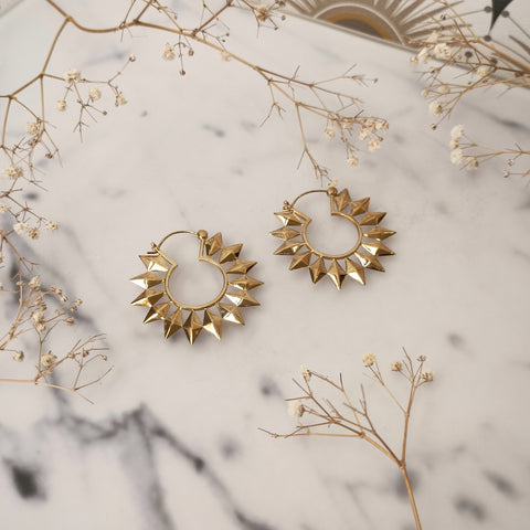 Gold Plated "Pinwheels" Earrings