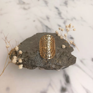 Filigree mandala Gold Plated ring