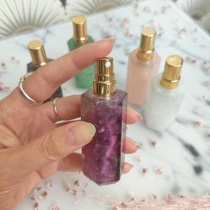 Gemstone perfume spray bottle