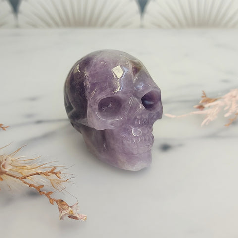Handcarved Amethyst Skull