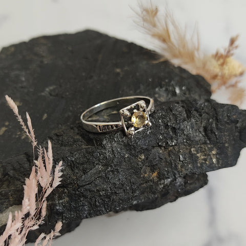 Citrine Sterling Silver ring size 8