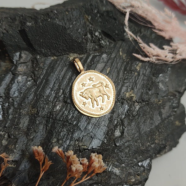 Gold Plated Zodiac Medal