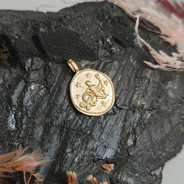 Gold Plated Zodiac Medal