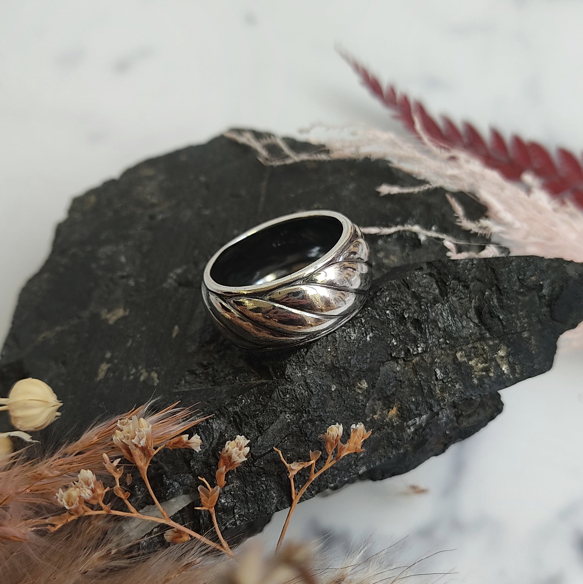 Sterling Silver Twisted Band Ring