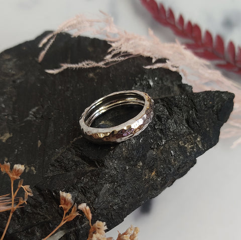 Hammered Sterling Silver Band Ring