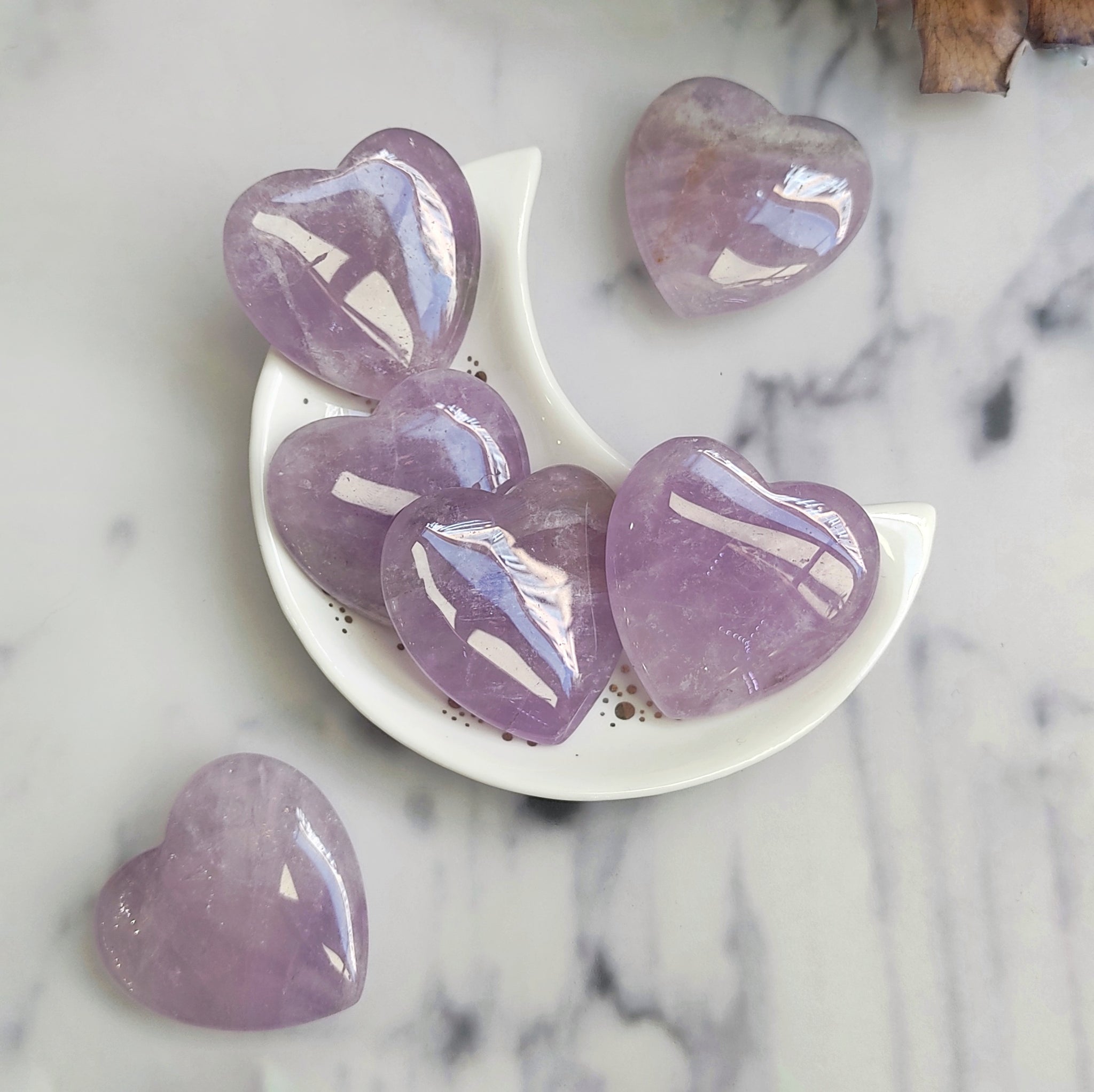 Carved Amethyst Heart