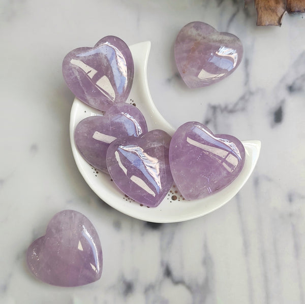 Carved Amethyst Heart