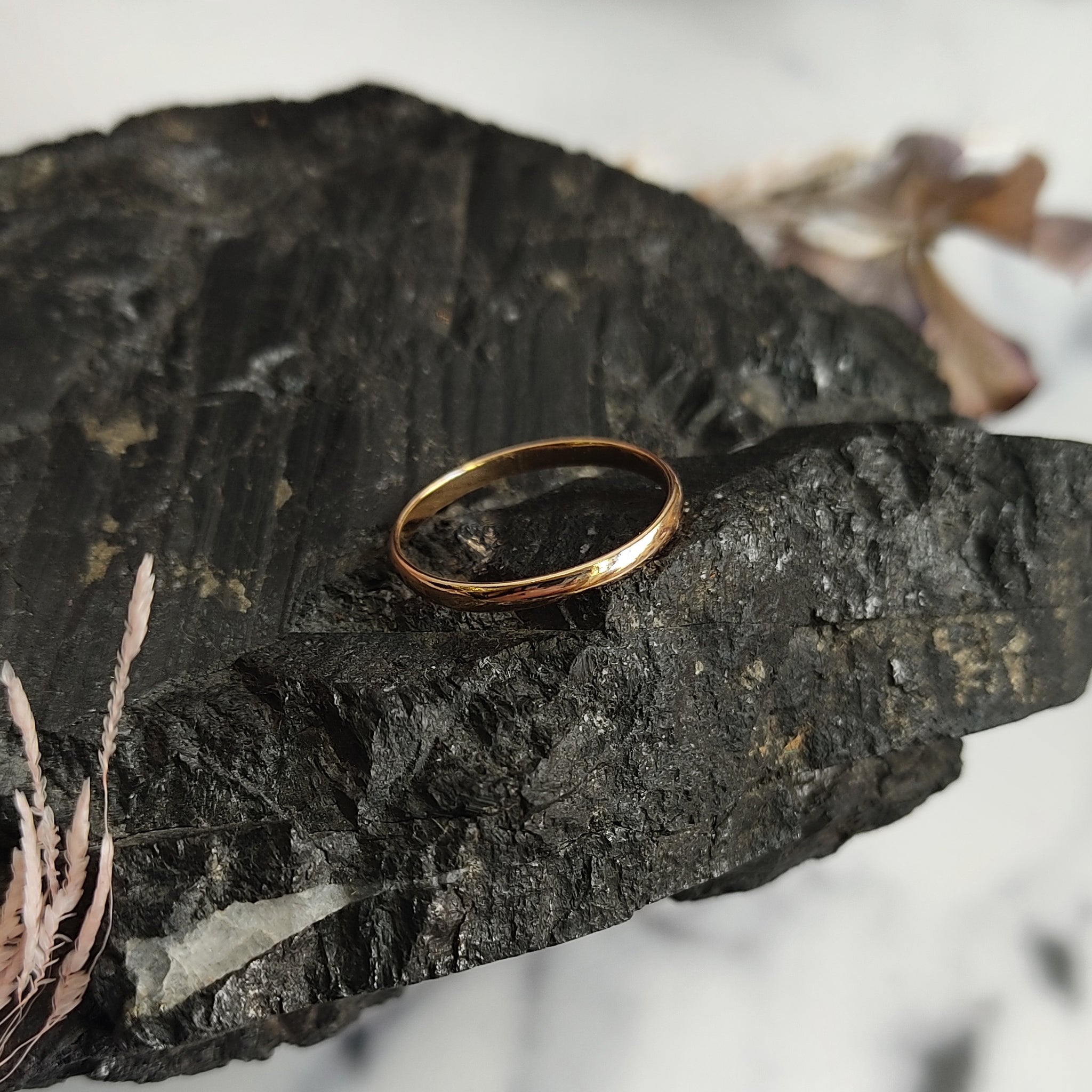 Gold Plated Thin Band Ring