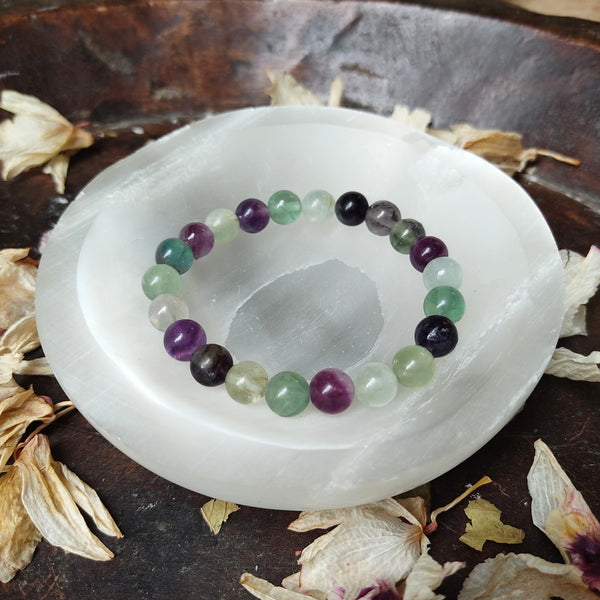 Rainbow Fluorite beads bracelet