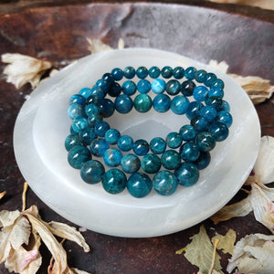 Blue Apatite beads bracelet