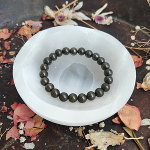 Pyrite beads bracelet