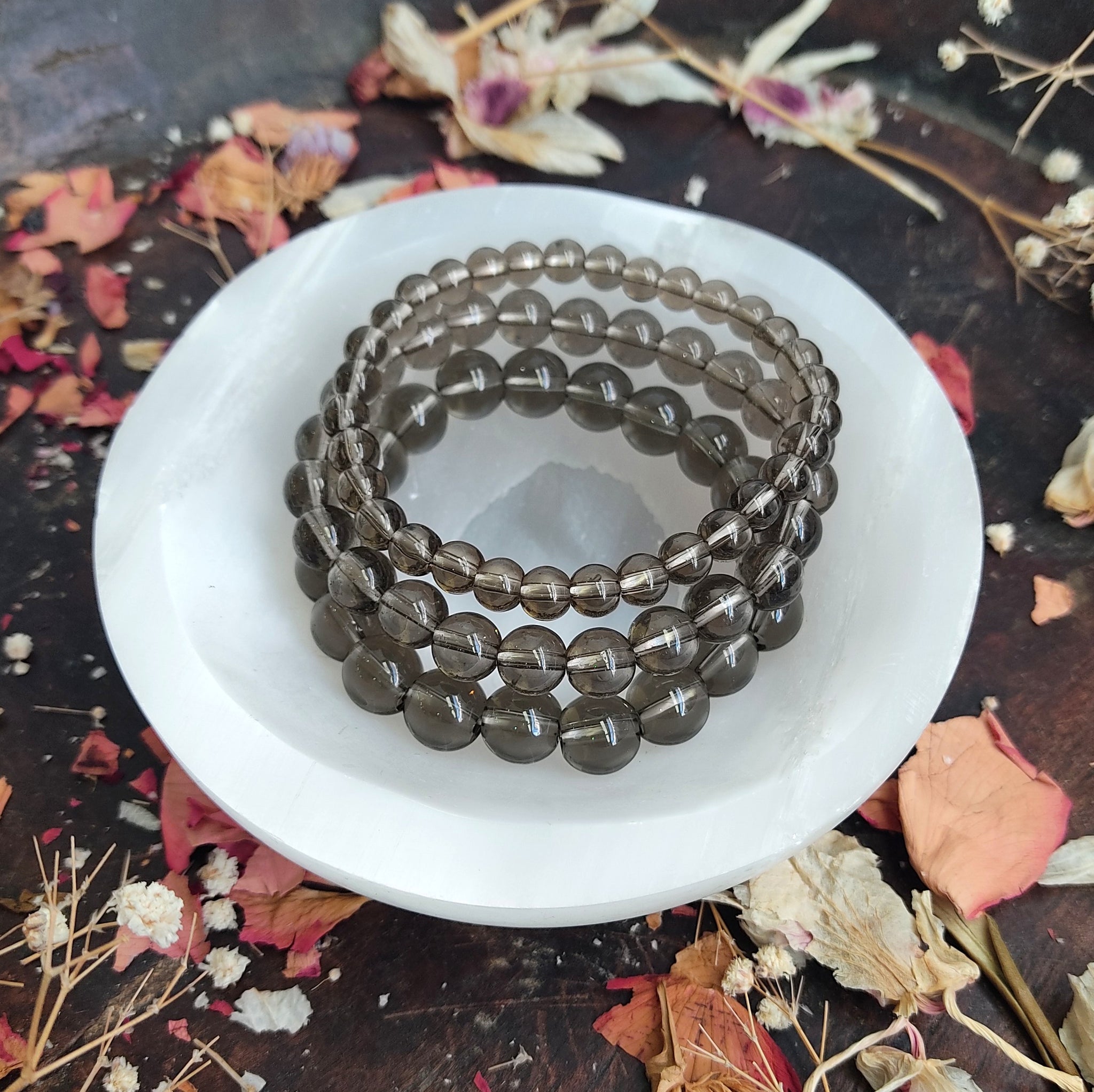 Smoky Quartz beads bracelet