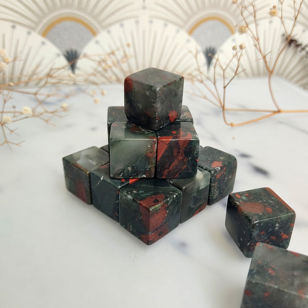 Bloodstone (Heliotrope) Cube