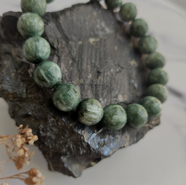 Seraphinite AAA grade beads bracelet