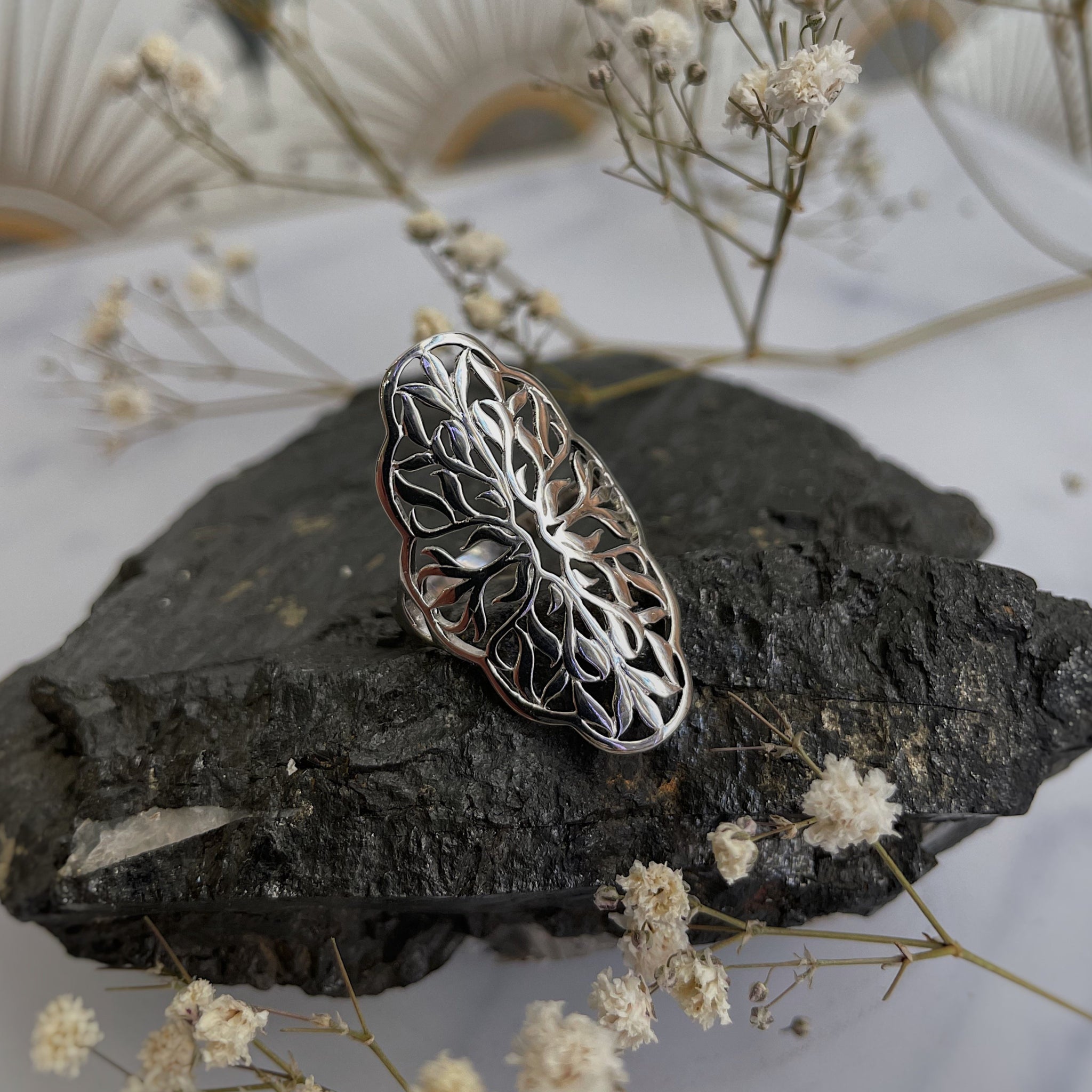 Filigree floral Sterling Silver ring